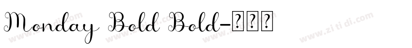 Monday Bold Bold字体转换